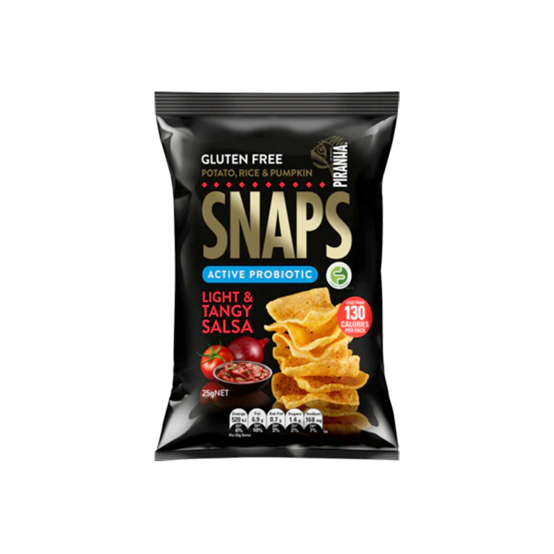 Piranha Snaps LIGHT TANGY SALSA Chips 25g